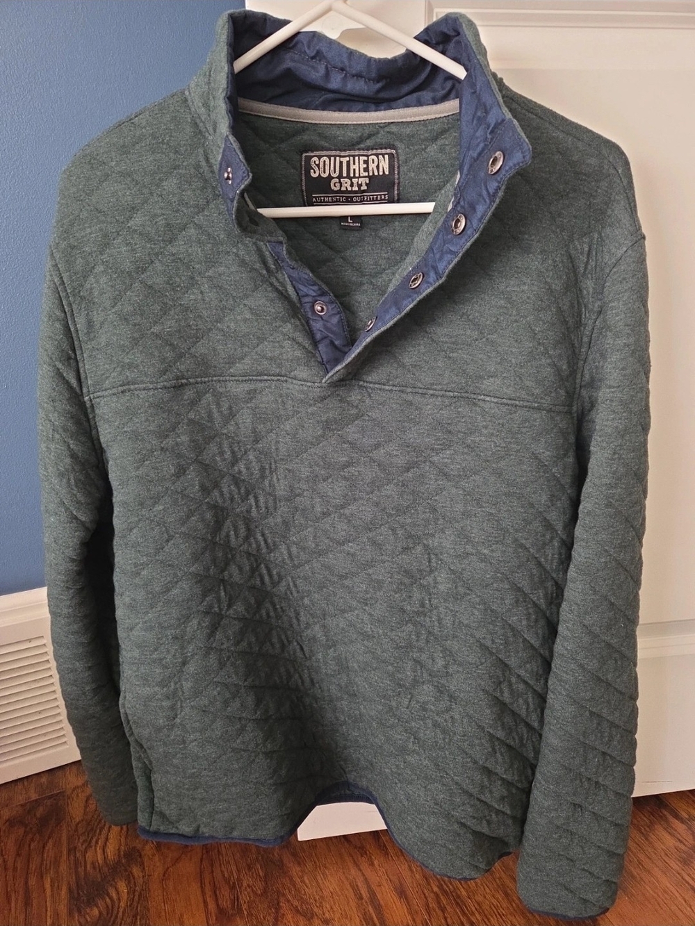 Southern Grit Quilted Zip-Up Jacket in Green